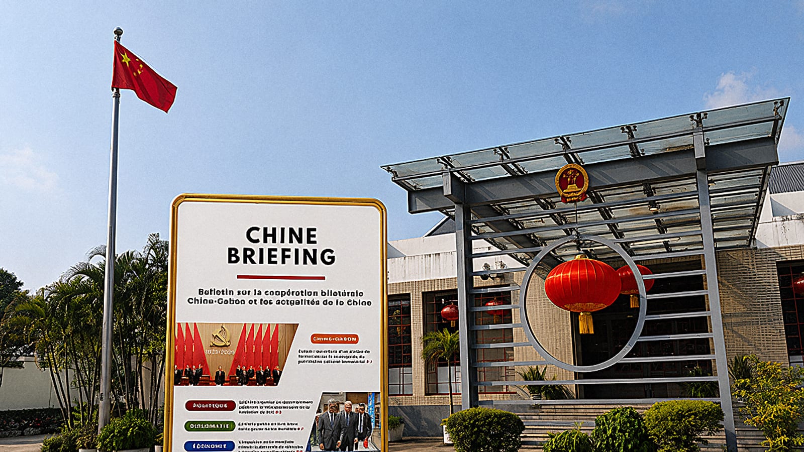 Bâtiment de l'ambassade de Chine au Gabon, à Libreville