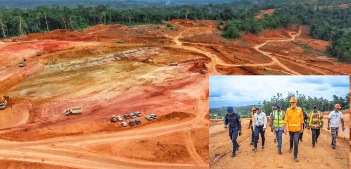 Chantier de construction d'un centre de traitement des déchets à Nkoltang, au Gabon