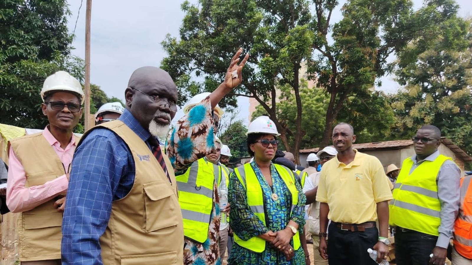 Chantier de réhabilitation d'un collecteur d'eaux pluviales à Bangui