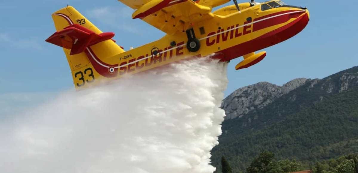 Fumée épaisse au-dessus d'une forêt en France lors d'un incendie.