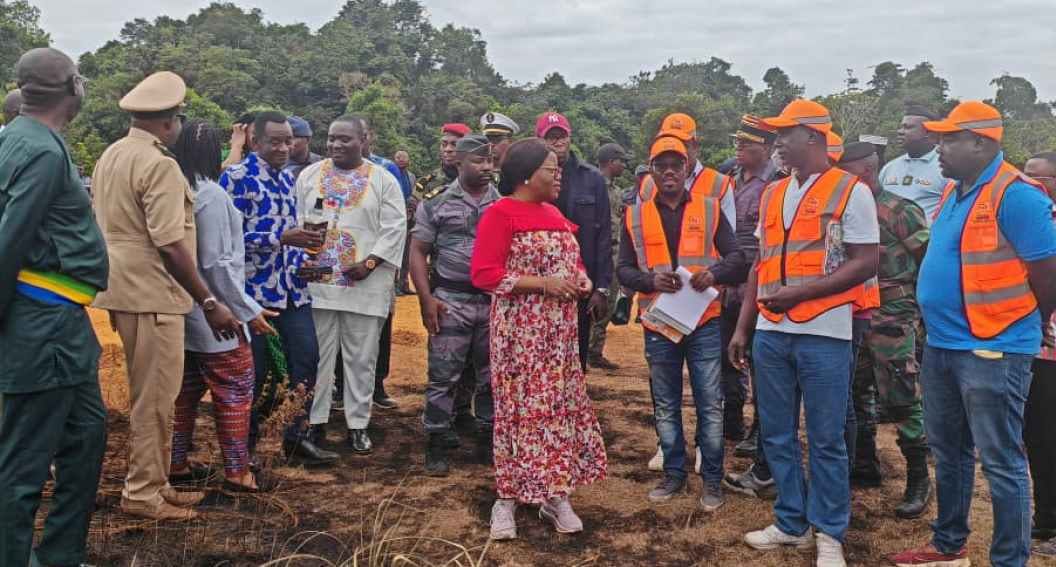 Cérémonie officielle de lancement d'un projet militaire au Gabon
