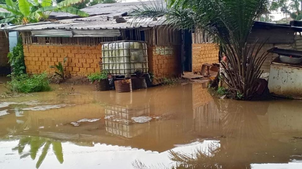 Carte du Gabon mettant en évidence la province de la Nyanga