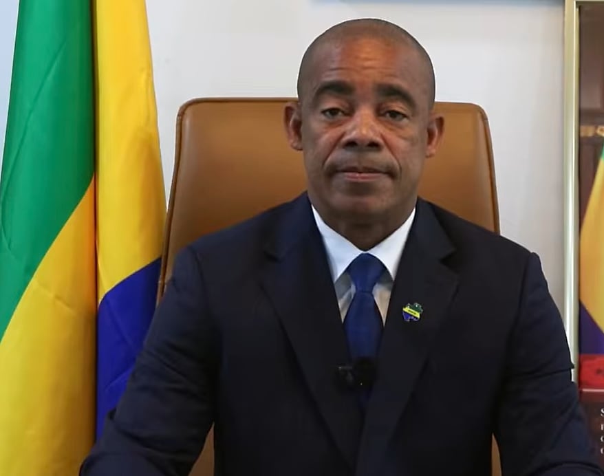 Pupitre officiel du ministère de la Communication et des Médias du Gabon