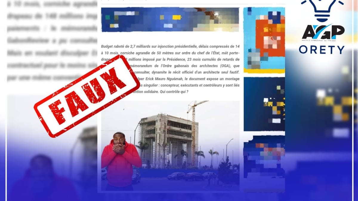 Chantier d'aménagement urbain à Libreville