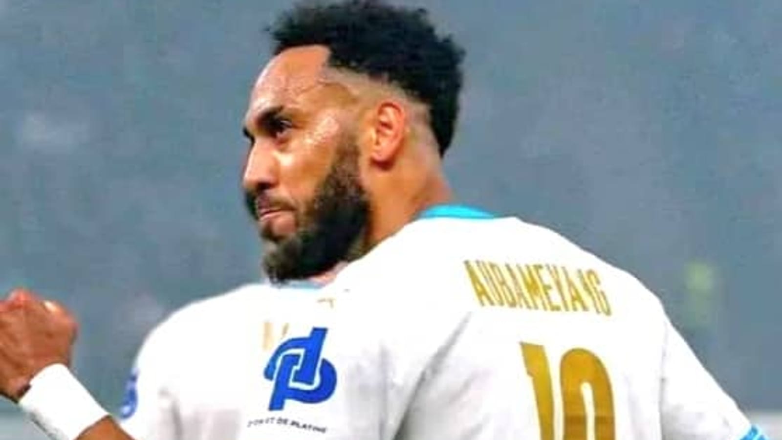 Le footballeur gabonais Pierre-Emerick Aubameyang lors d'un match de football