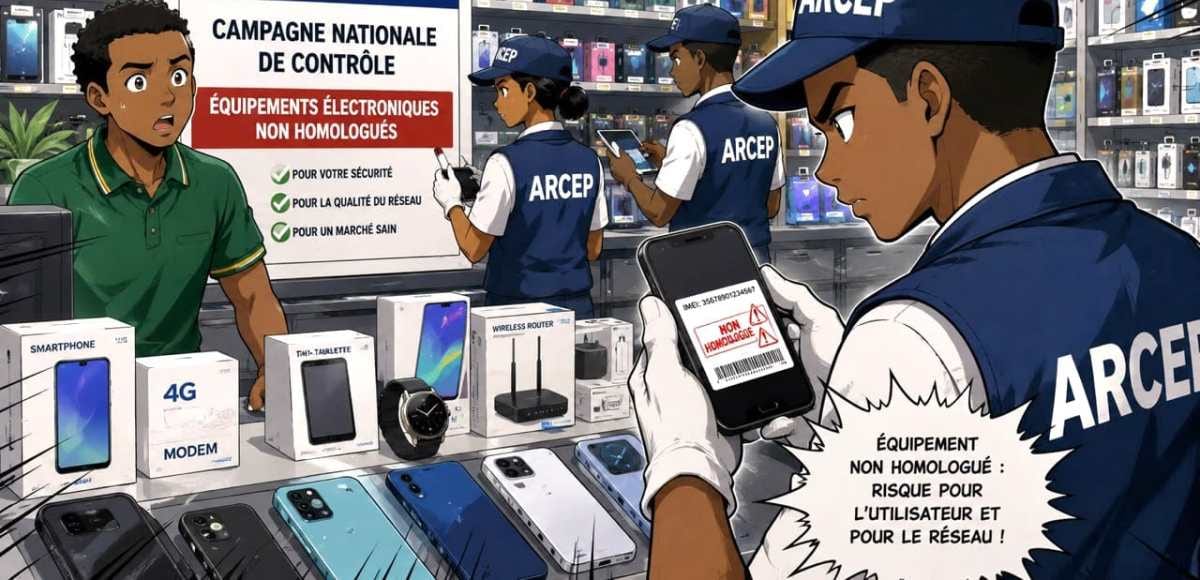 Appareils électroniques de communication exposés sur un présentoir