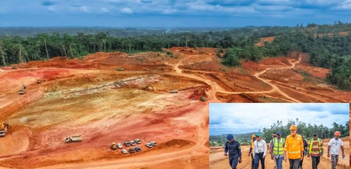 Chantier de construction du centre de traitement des déchets de Nkoltang au Gabon