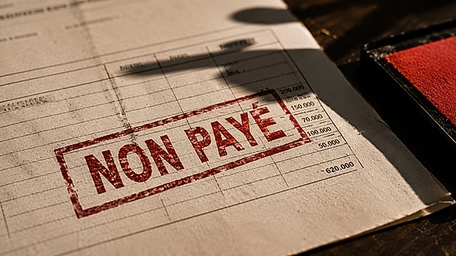 Bâtiment administratif des finances publiques gabonaises avec drapeau national