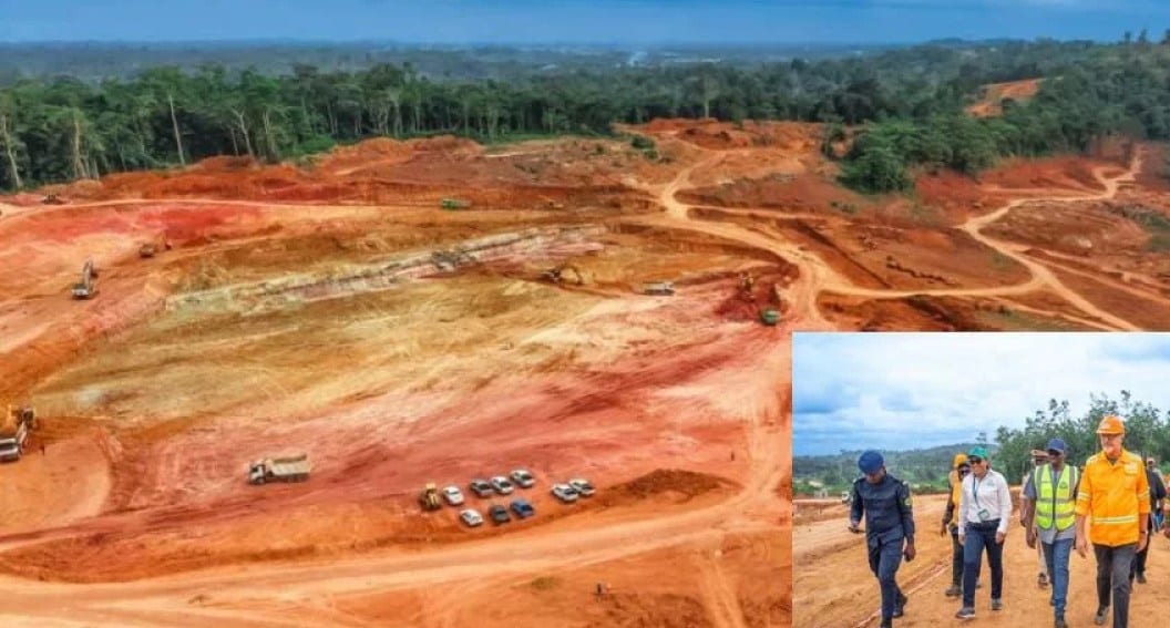 Chantier de construction du centre de traitement et de valorisation des déchets de Nkoltang