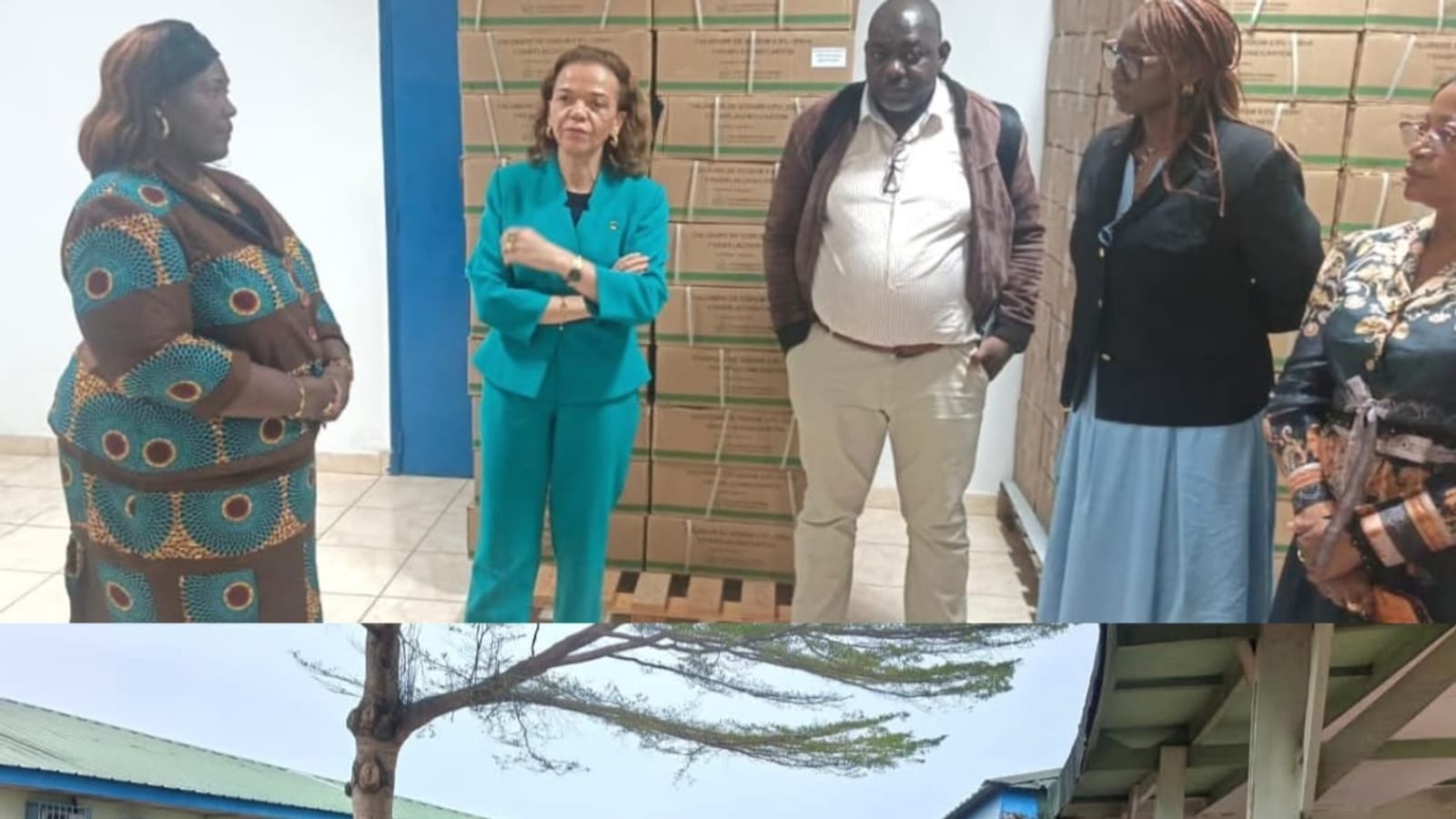 Bâtiment d'un hôpital public au Gabon, vue extérieure