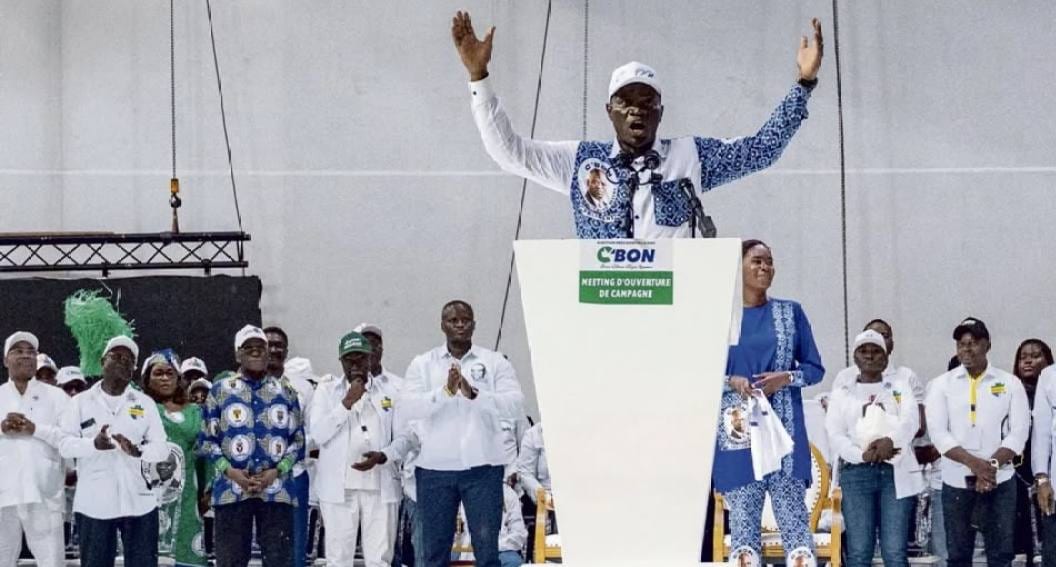 Illustration symbolisant un parti politique gabonais lors de son anniversaire.