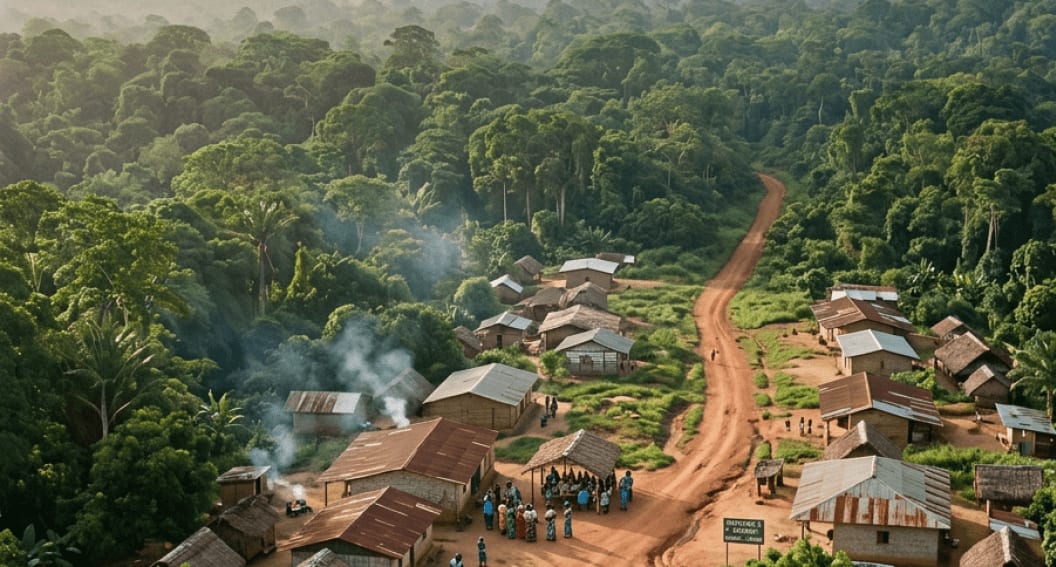 Groupe de personnes assises en cercle écoutant un ancien parler sous un arbre