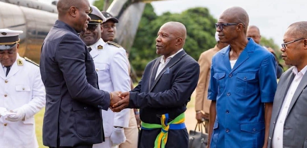 Carte du Gabon mettant en évidence la localité de Minvoul au nord