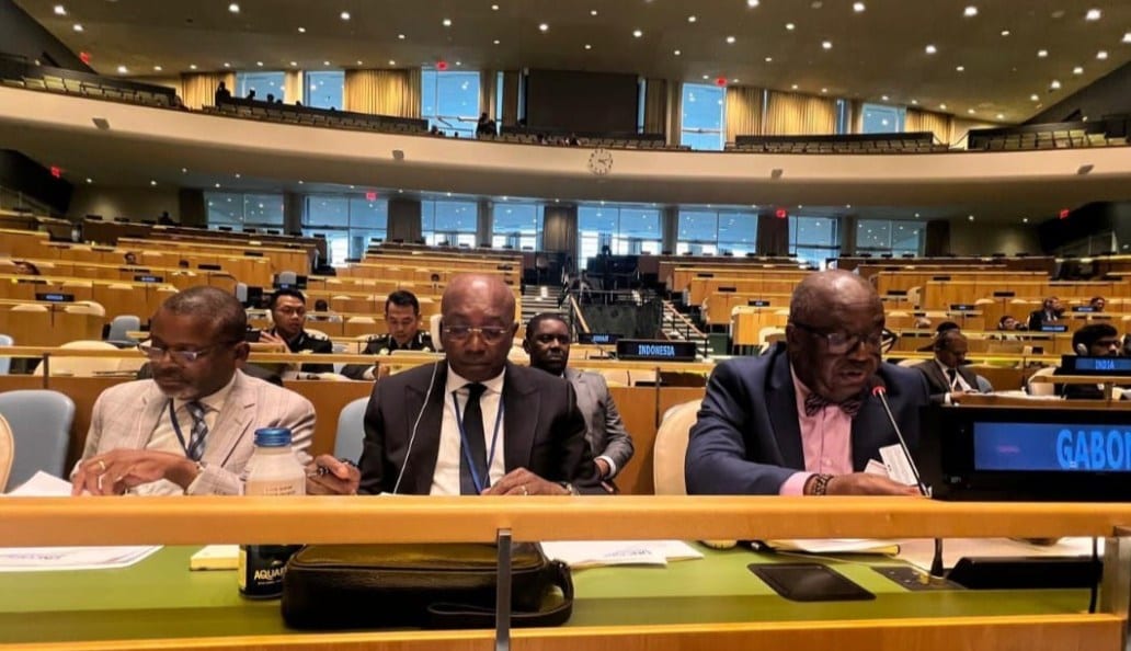 Délégation officielle gabonaise lors d'un sommet international de sécurité aux Nations Unies