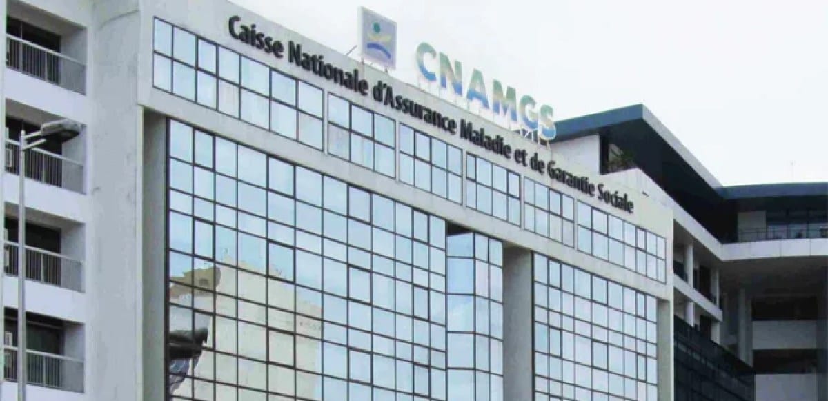 Bâtiment administratif représentant une institution publique de santé au Gabon