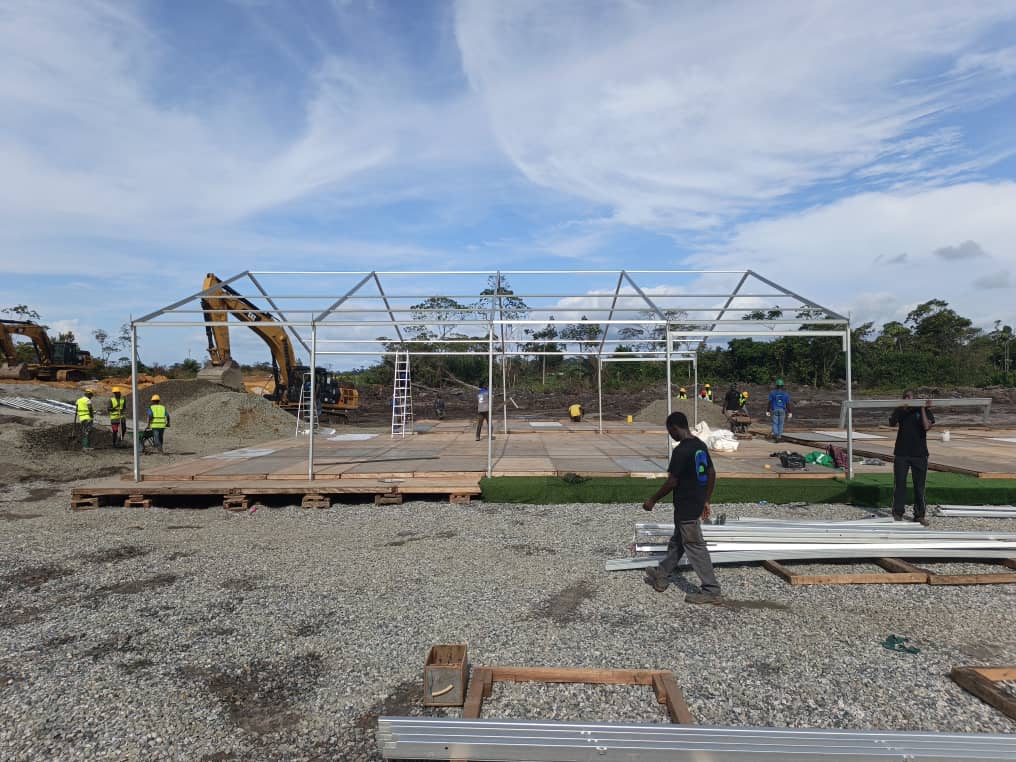 Travaux préparatoires sur le site de Malibé